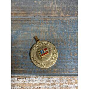 Vintage Gold-Tone Patriotic USA Flag Pendant